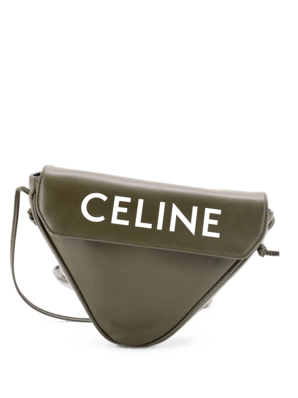 Celine Pre-Owned Triangle Bag Leather Small crossbody bag - Verde