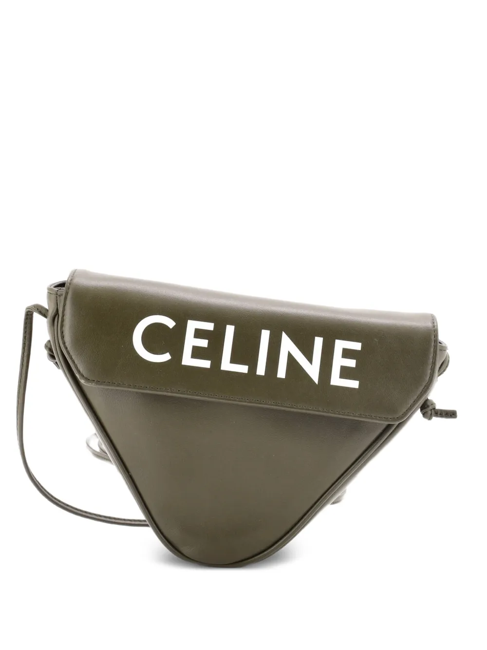 Celine Pre-Owned Triangle Bag Leather Small crossbody bag - Verde