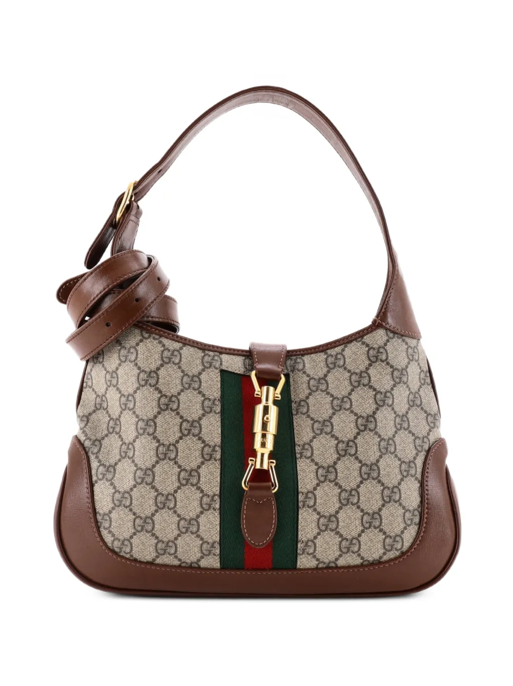 Gucci Pre-Owned Jackie 1961 GG Coated Canvas Small hobo bag - Marrone