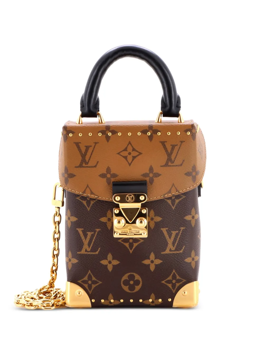Louis Vuitton Pre-Owned Camera Box NM Handbag Studded Reverse Monogram Canvas crossbody bag - Marrone