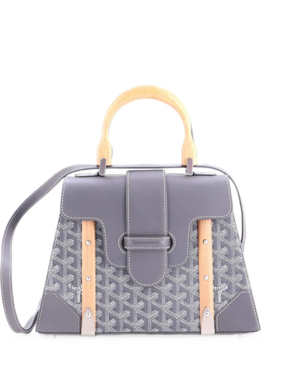 Goyard Pre-Owned Saigon Top Handle Bag Coated Canvas with Leather PM satchel - Grau