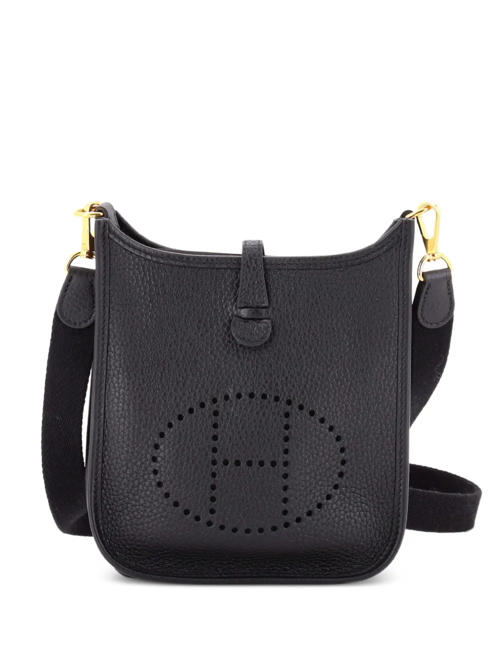 Hermès Pre-Owned Evelyne Bag Gen III Clemence TPM crossbody bag - Nero