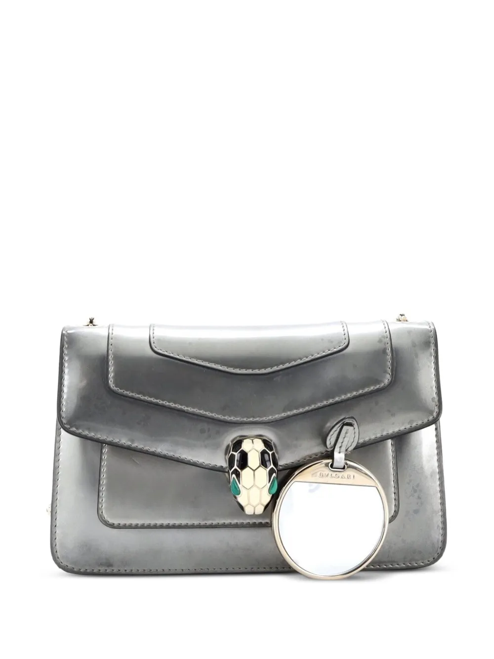 Bvlgari Pre-Owned Kleine Serpenti Forever Schultertasche im Metallic-Look
