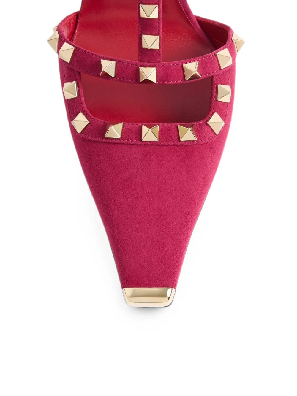 Valentino Garavani Rockstud suede pumps 100mm Roze