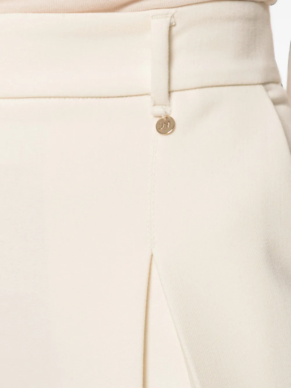 NISSA High-waist bermuda shorts Beige