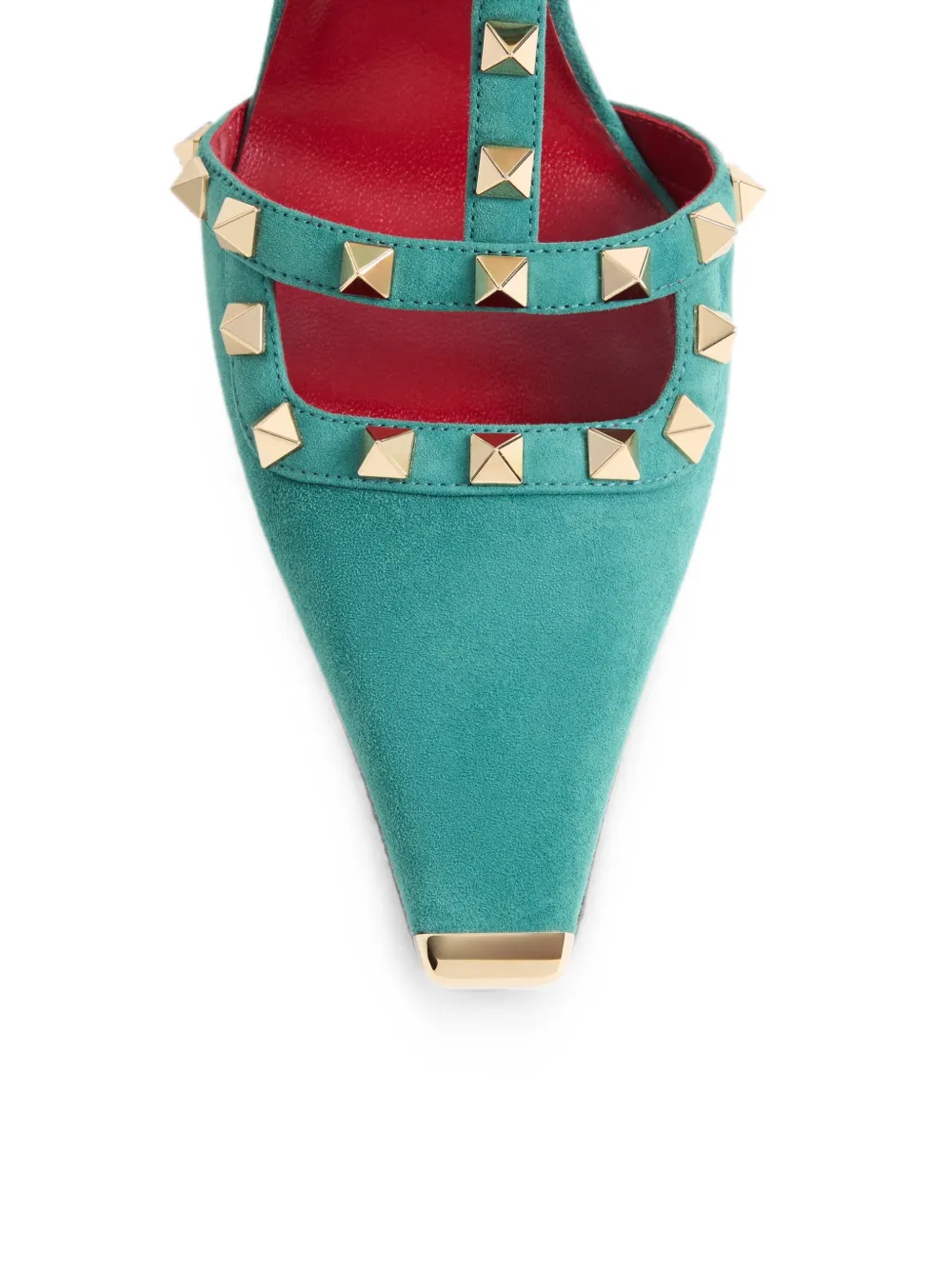 Valentino Garavani Rockstud suede pumps 100mm Groen