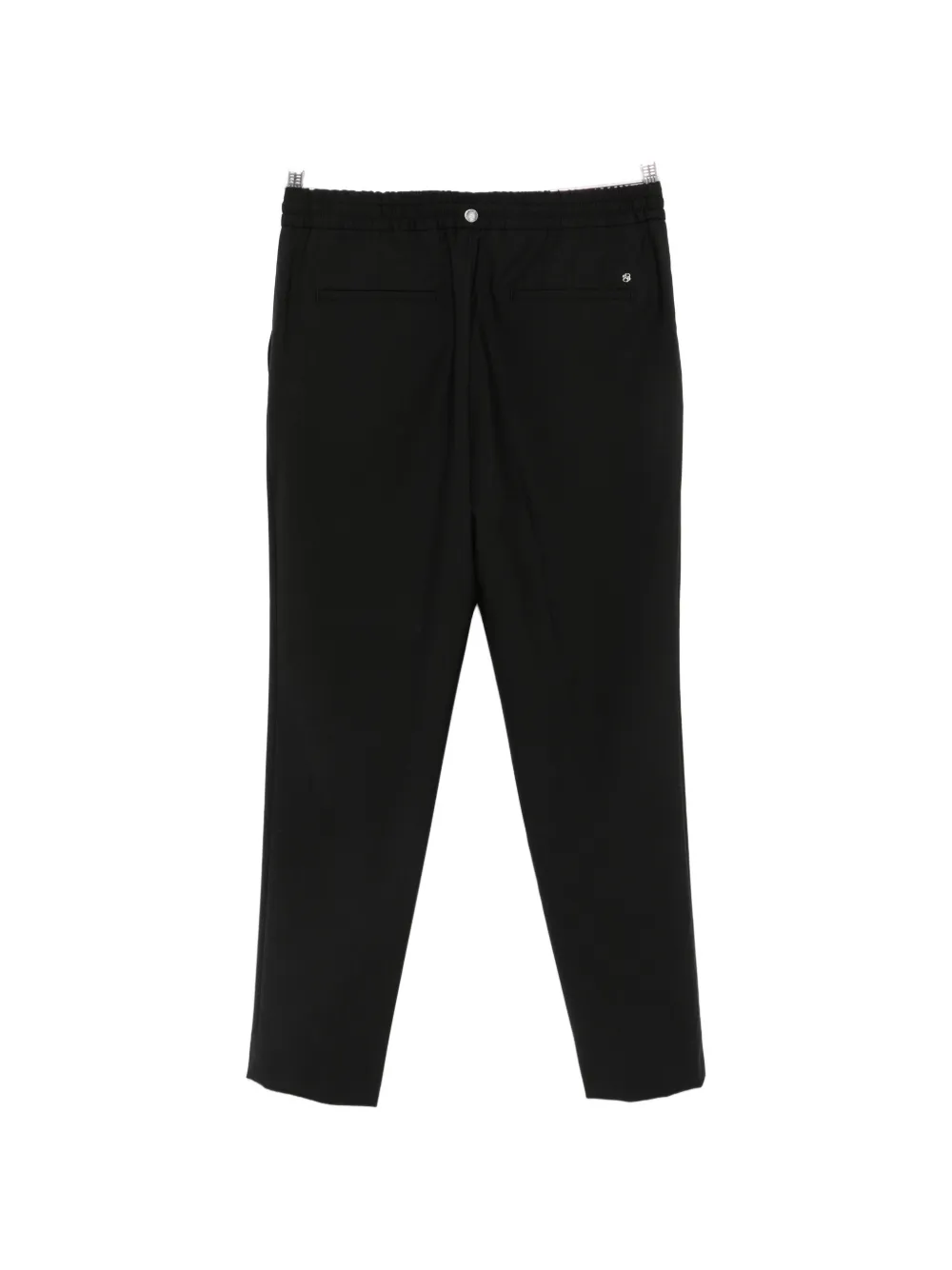 BOSS Broek met elastische taille en trekkoord Zwart