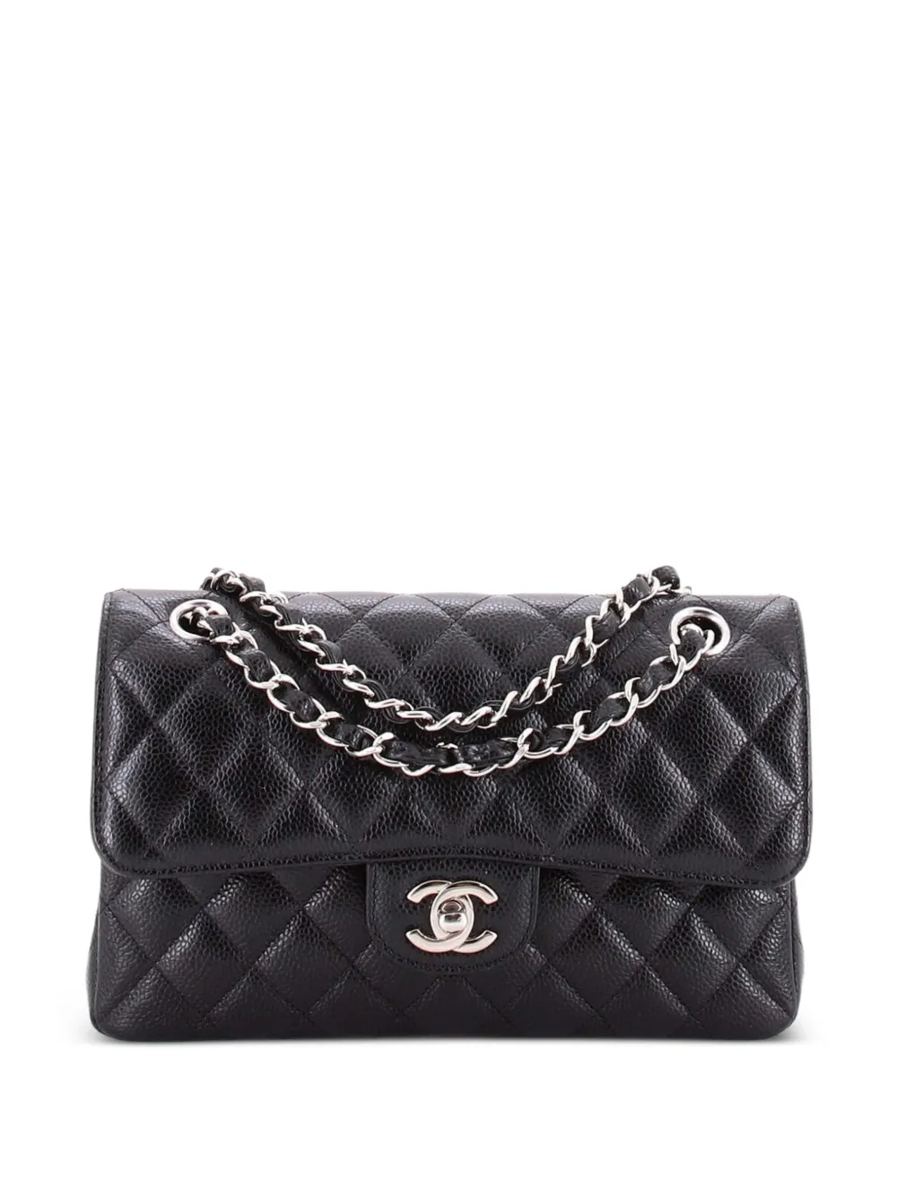 CHANEL Pre-Owned Classic Double Flap Bag Quilted Caviar Small shoulder bag - Schwarz