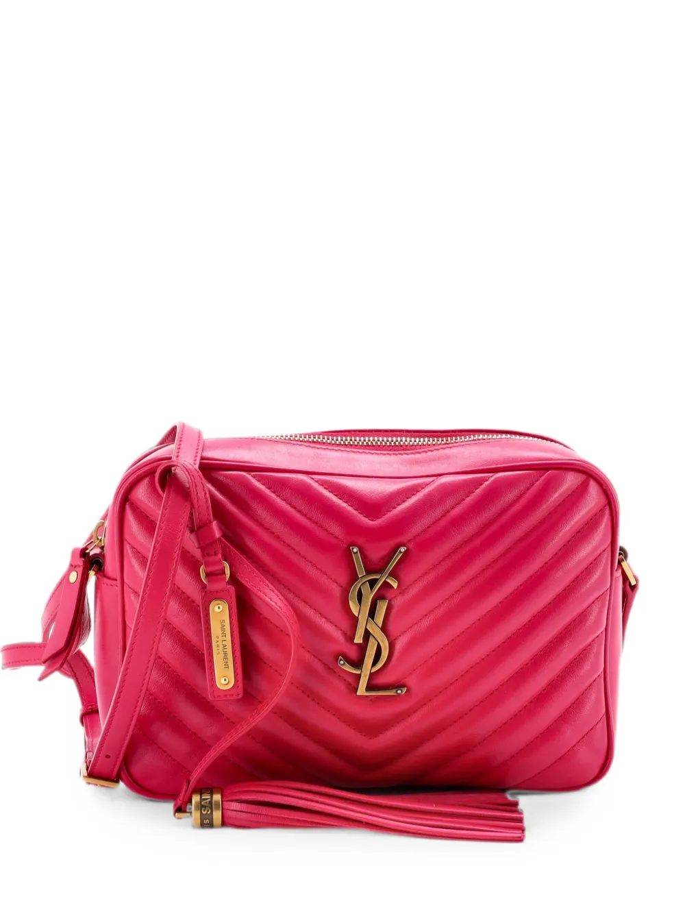 Saint Laurent Pre-Owned Lou Camera Bag Matelasse Chevron Leather Small crossbody bag - Nero