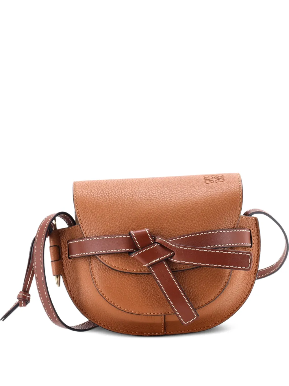 Loewe Pre-Owned Gate Shoulder Bag Leather Mini crossbody bag - Braun