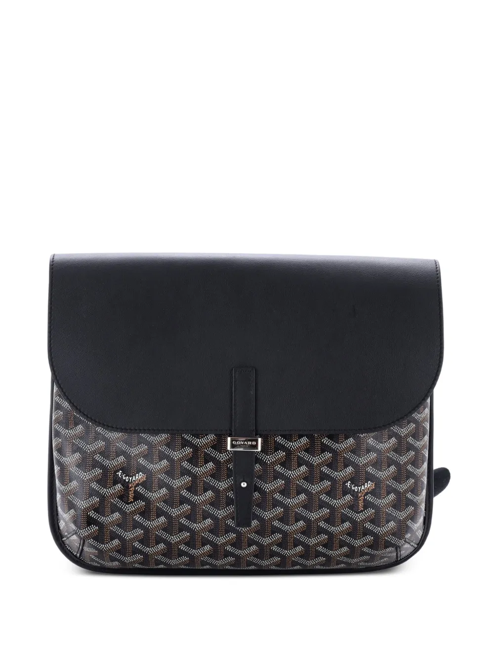 Goyard Pre-Owned Coursier Messenger Bag Coated Canvas and Leather crossbody bag - Nero
