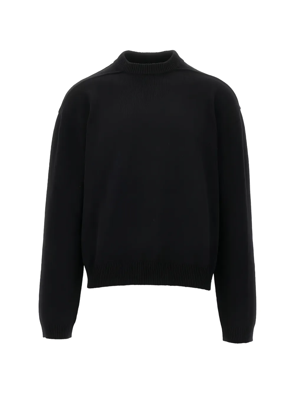 Rick Owens Tommy ribbed-trim drop-shoulder sweater - Schwarz