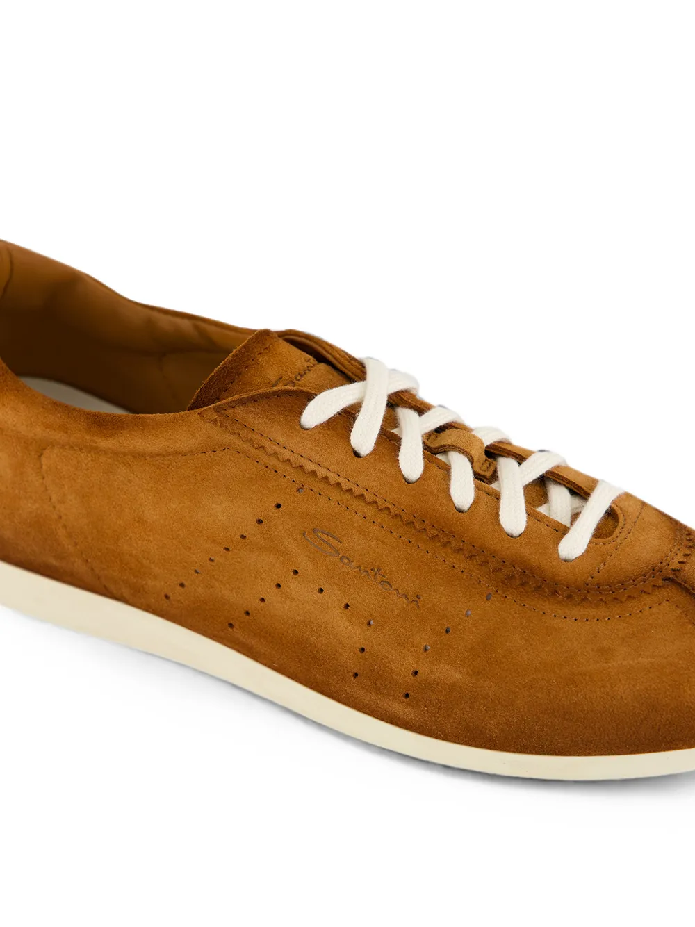 Santoni Suède low-top sneakers Bruin