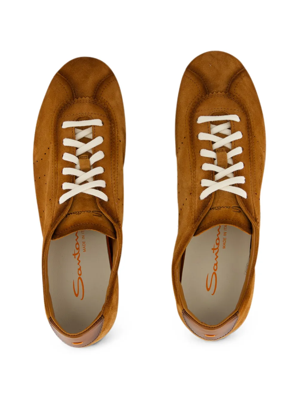 Santoni Suède low-top sneakers Bruin