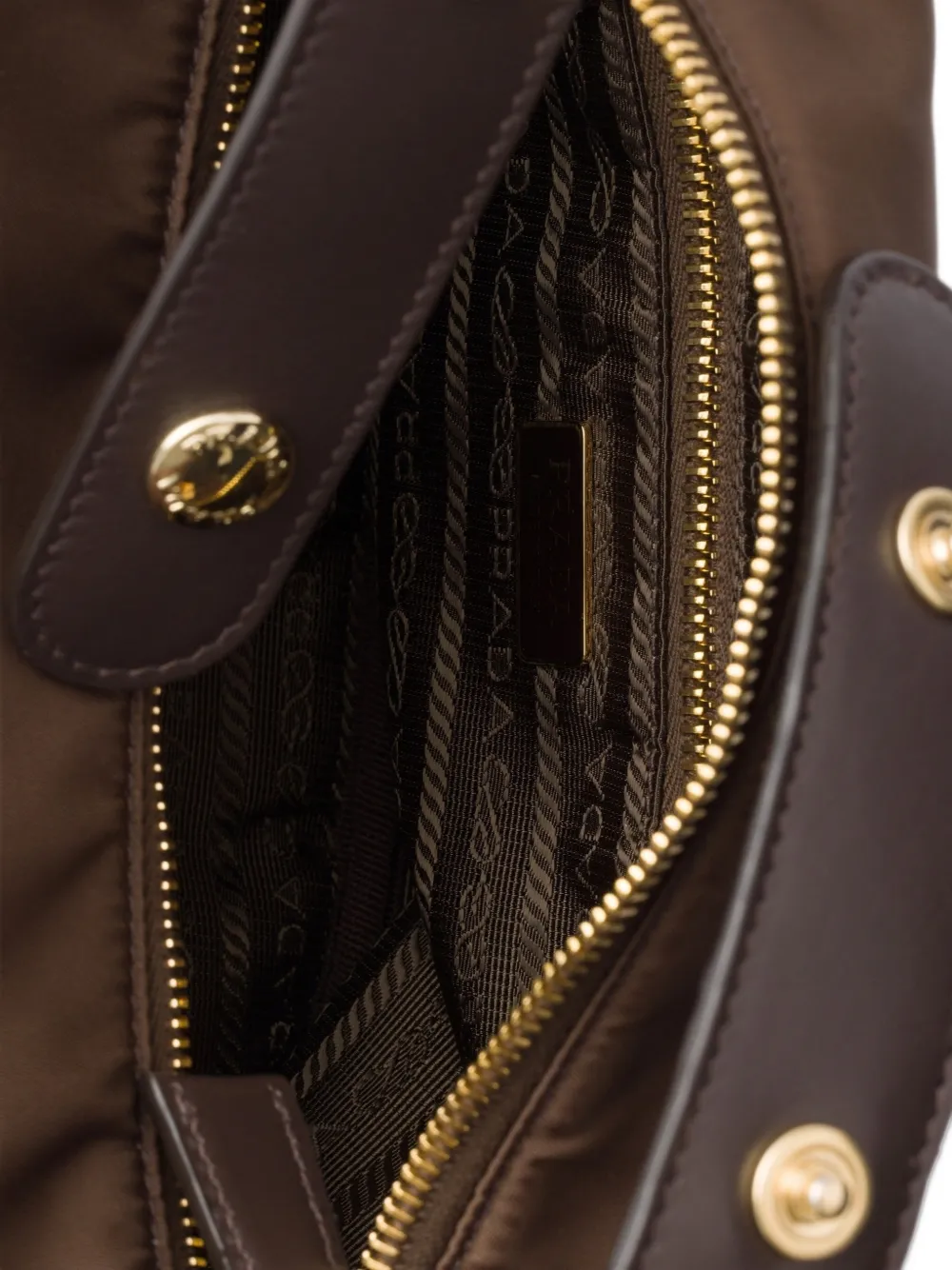 Prada Chérie Re-Nylon mini-bag Bruin