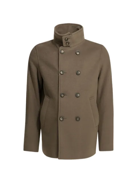 Herno double-breasted high-neck coat