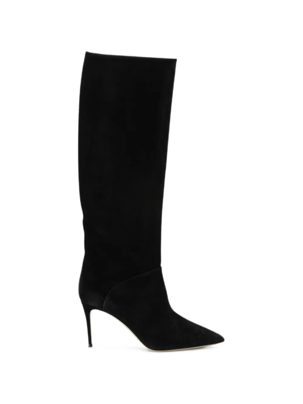 Casadei Renna suede pointed-toe knee-high boots Zwart
