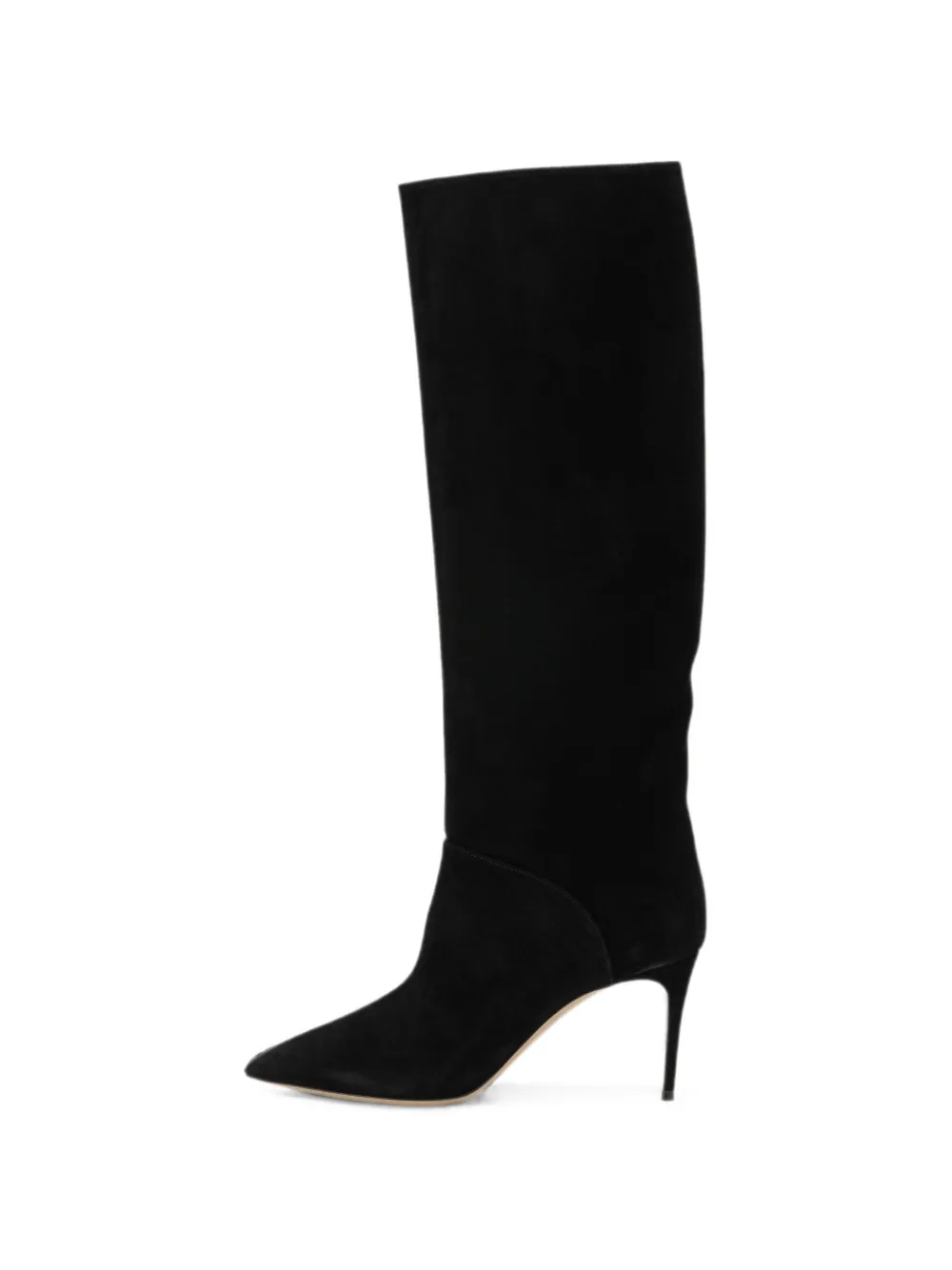 Casadei Renna suede pointed-toe knee-high boots Zwart
