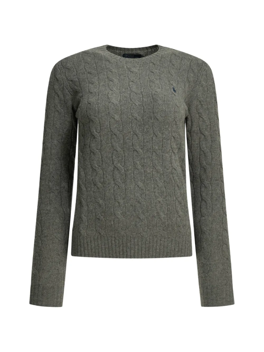 Polo Ralph Lauren cable-knit embroidered-logo sweater - Grau