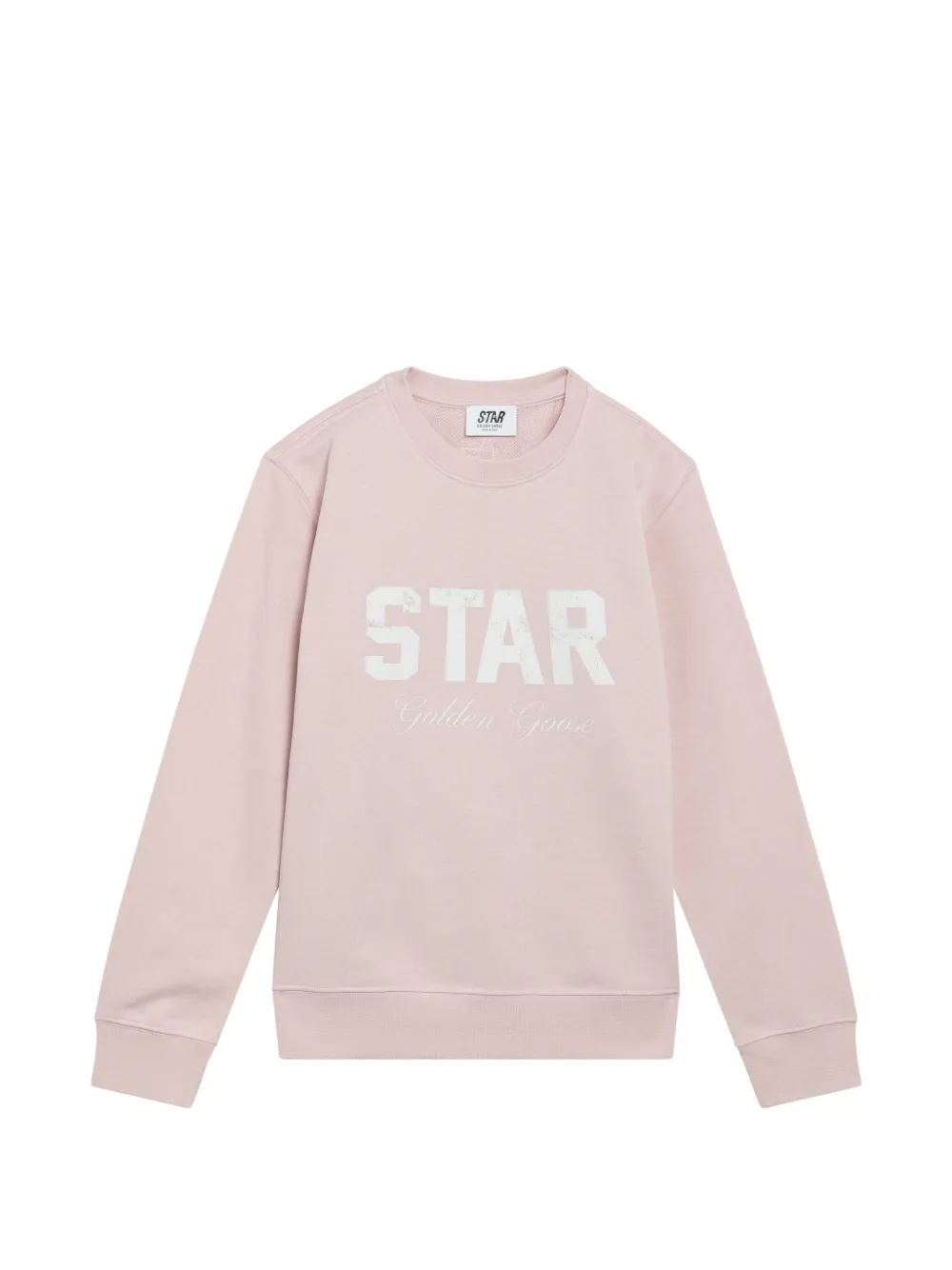 Golden Goose Kids sweat en coton rose à logo imprimé et brodé - Tons neutres Golden Goose Kids sweat en coton rose à logo imprimé et brodé - Tons neutres