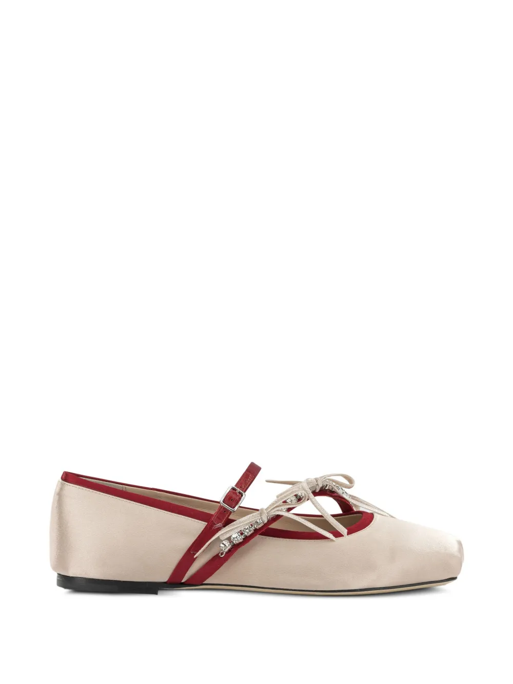 Jimmy Choo Loli crystal-embellished ballet flats - Toni neutri