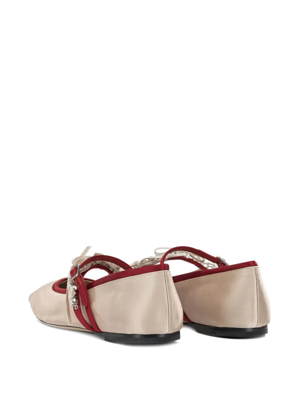 Jimmy Choo Loli crystal-embellished ballet flats Beige
