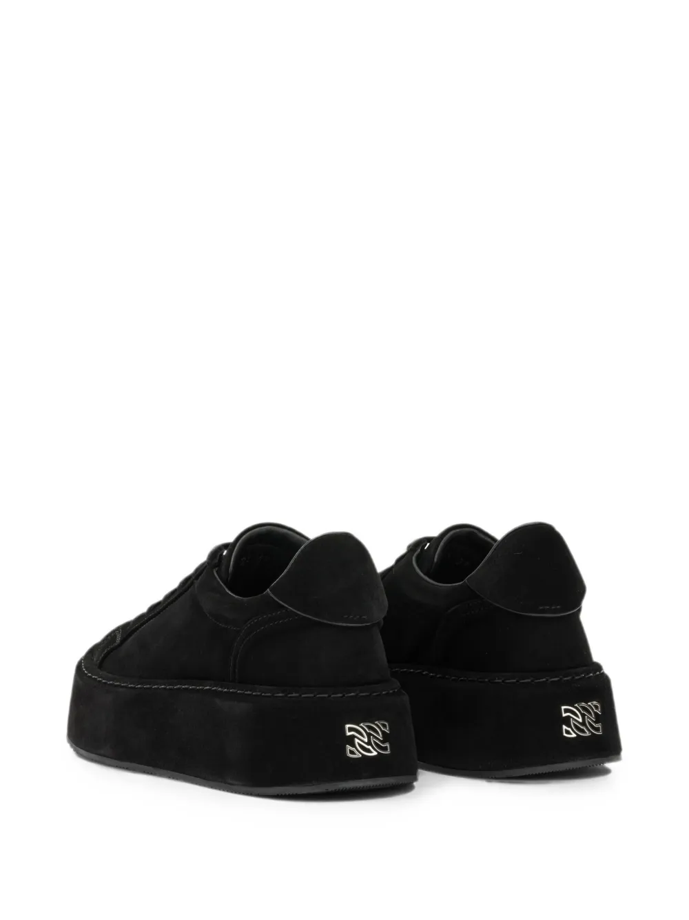 Casadei Renna suede platform sneakers Zwart