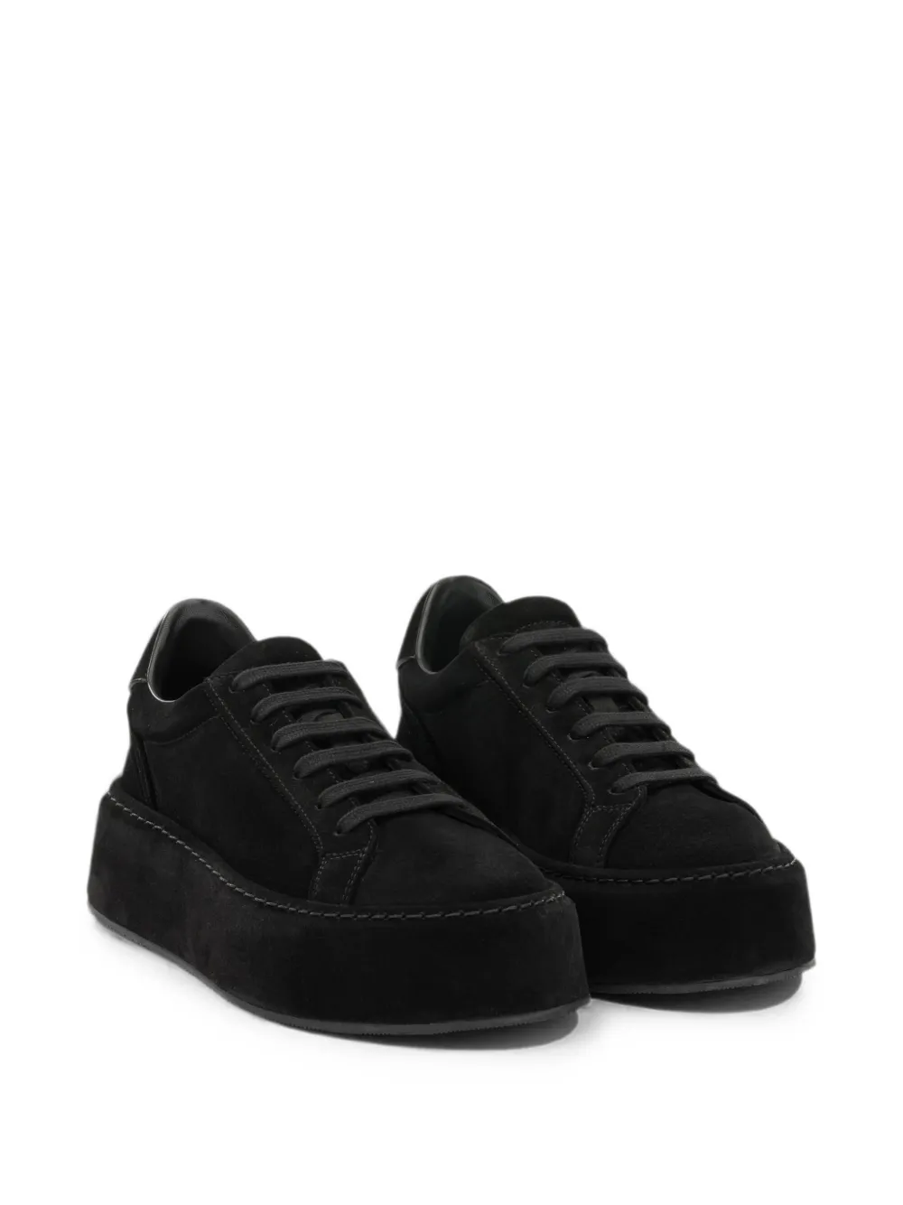 Casadei Renna suede platform sneakers Zwart