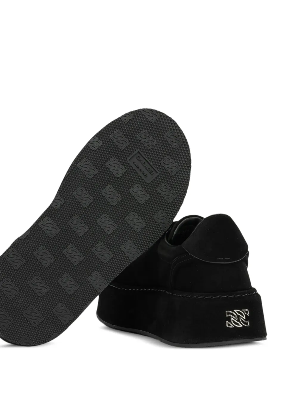 Casadei Renna suede platform sneakers Zwart