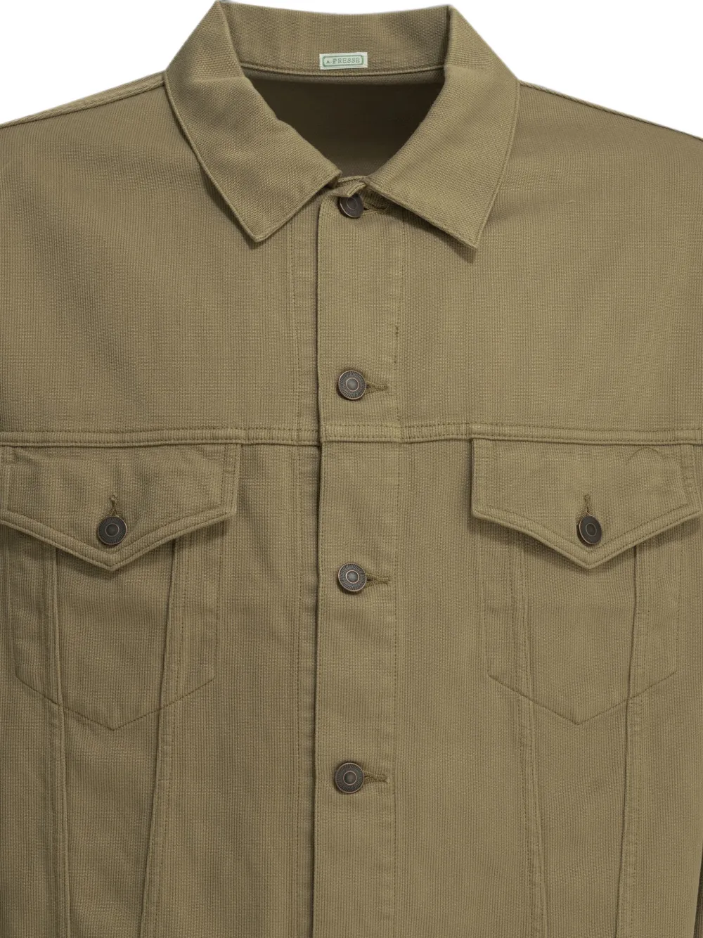 A.PRESSE 3RD Type denim jack met knopen Beige