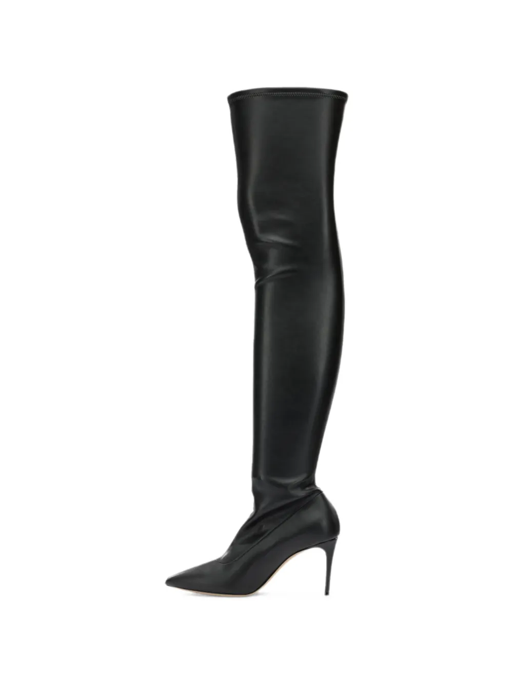 Casadei pointed-toe over-the-knee boots Zwart