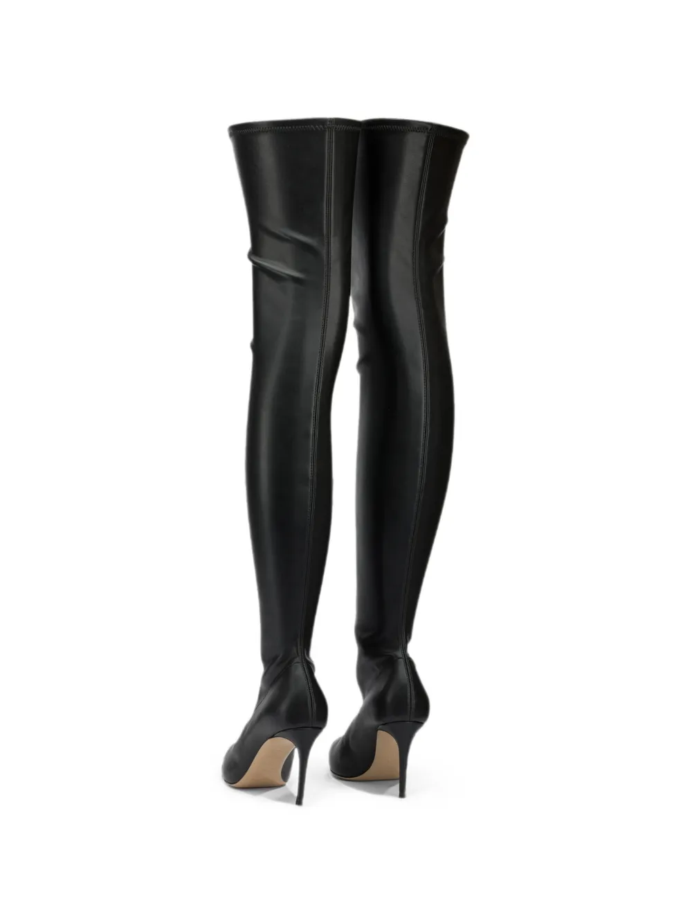Casadei pointed-toe over-the-knee boots Zwart