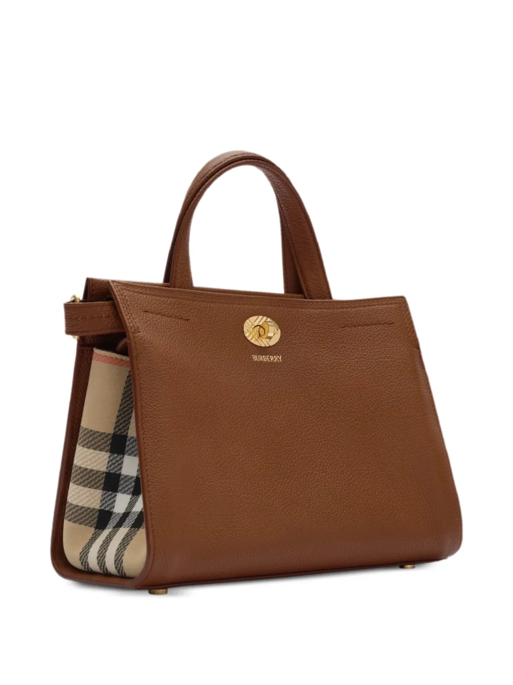 Burberry Cotswolds geruite mini-shopper Bruin