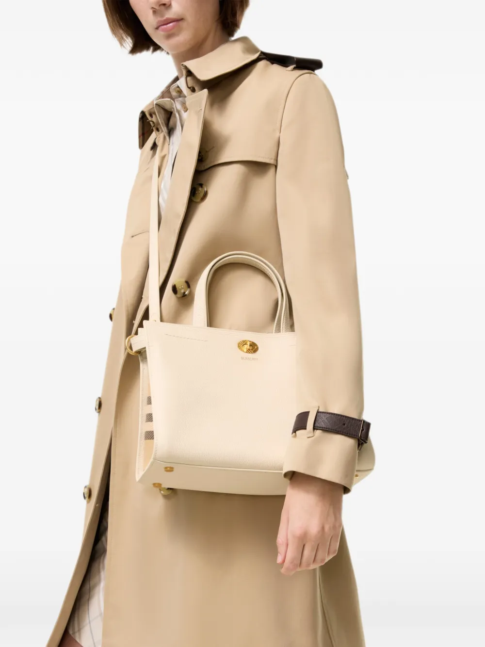 Burberry Kleine Cotswolds Check tote Beige