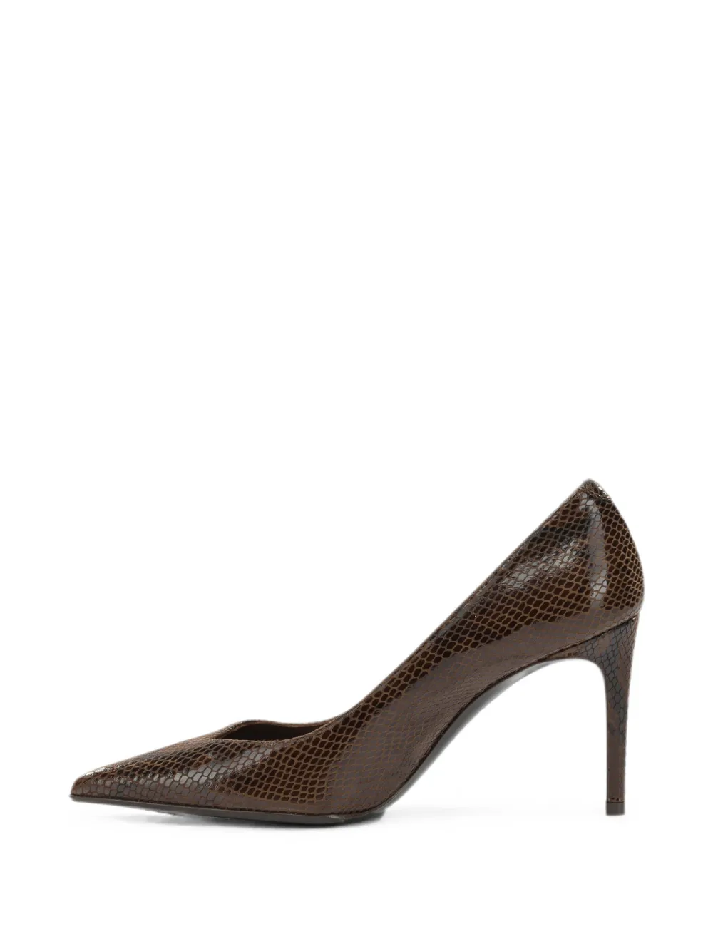 Sergio Levantesi snakeskin-effect pointed-toe pumps Bruin