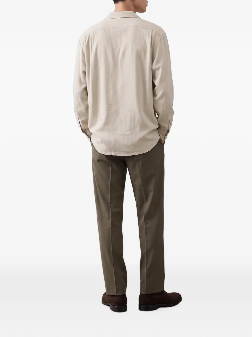 A.PRESSE Linnen overhemd Beige