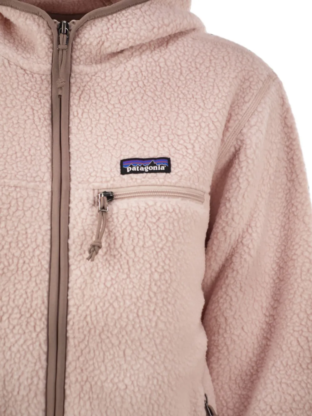 Patagonia Teddy fleece jack met capuchon Roze