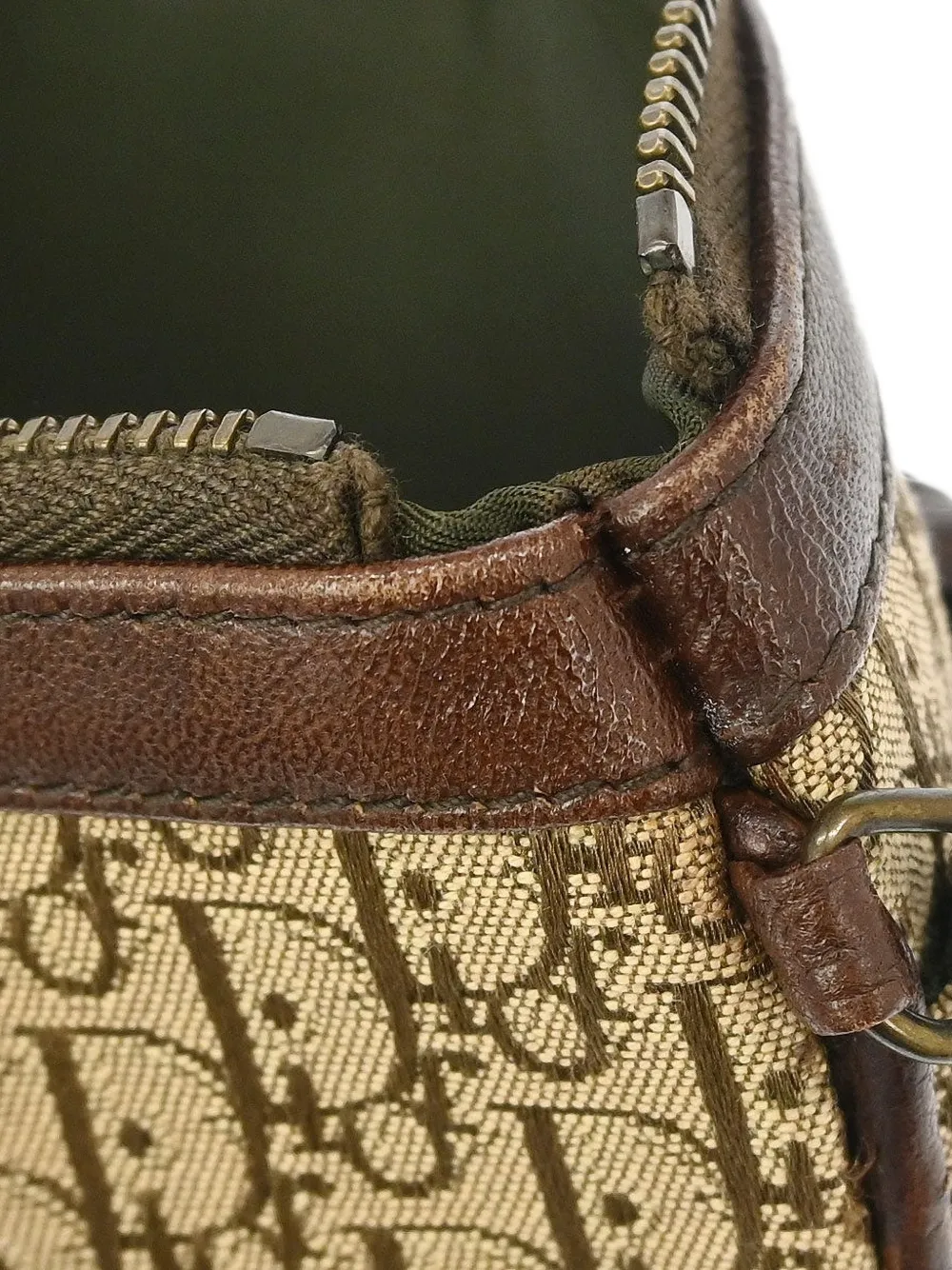 Dior Pre-owned 2001 Trotter Buckle Clutch Bag in Neutrals, view 3