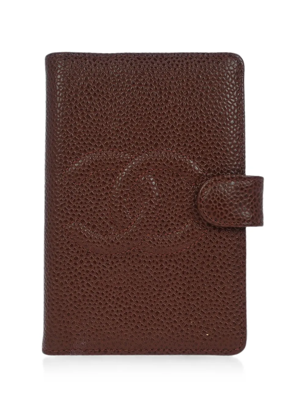 CHANEL Pre-Owned 1997-1999 CC caviar notebook cover - Braun