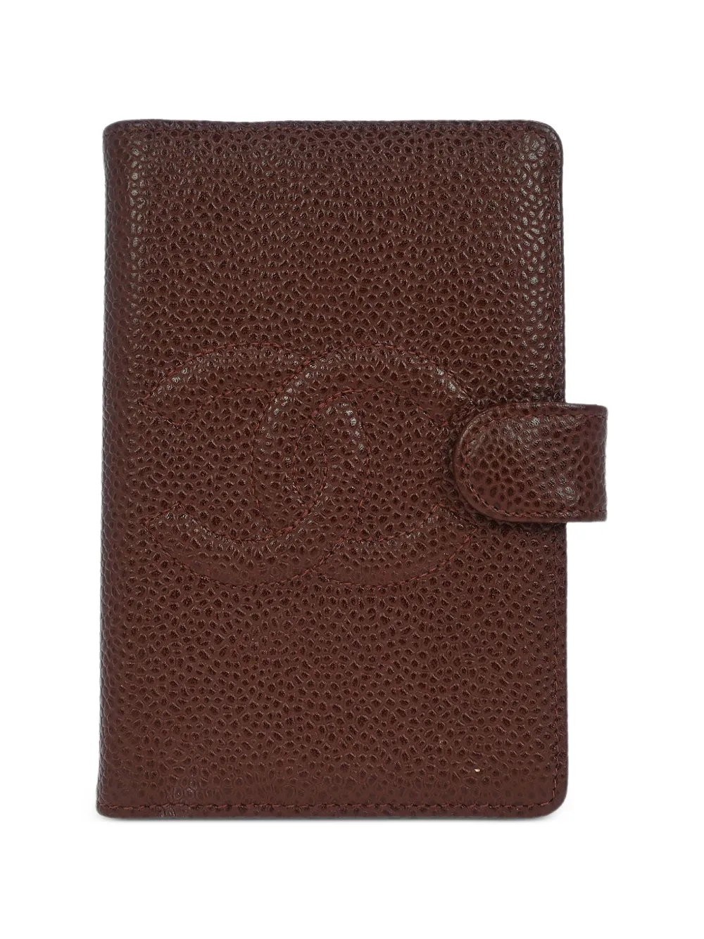 CHANEL Pre-Owned 1997-1999 CC caviar notebook cover - Marrone