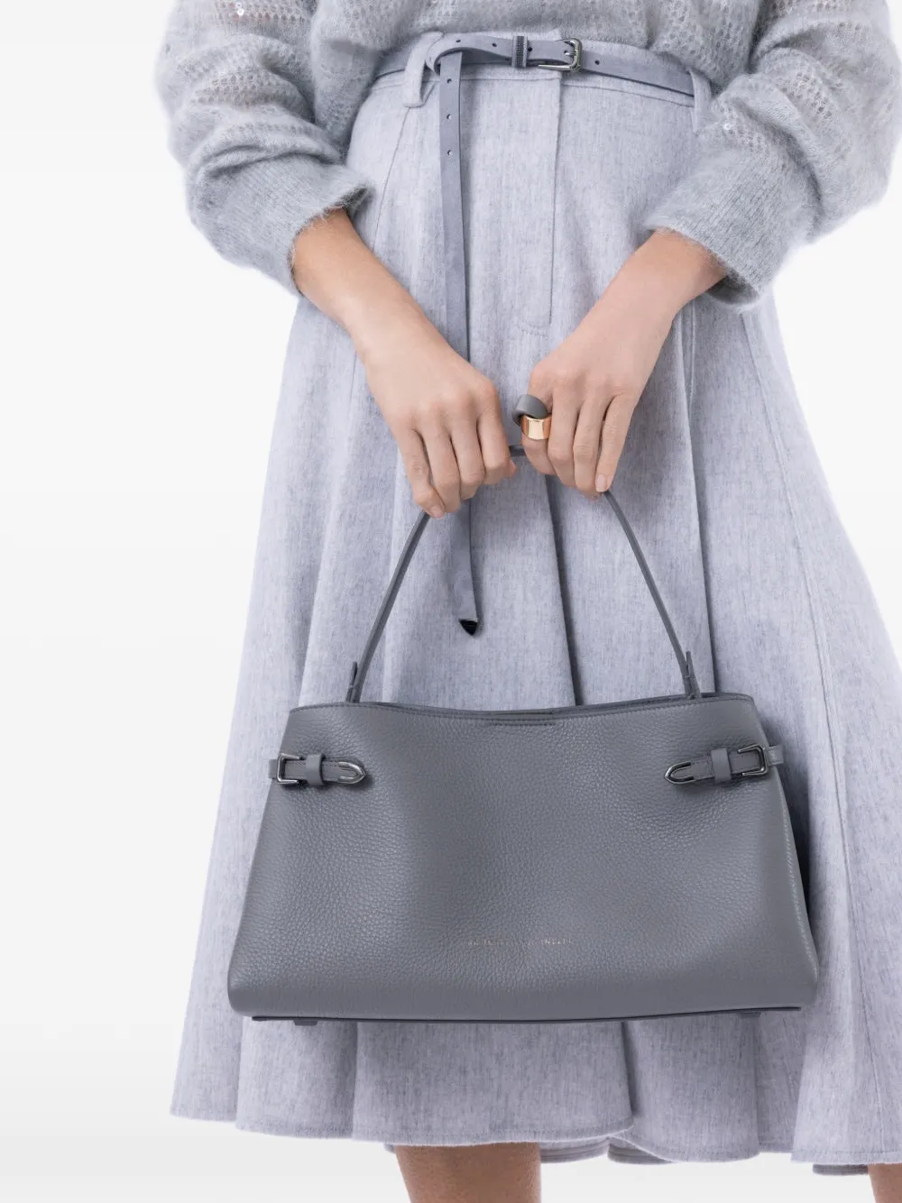 Brunello Cucinelli Essence East West shoulder bag Grijs