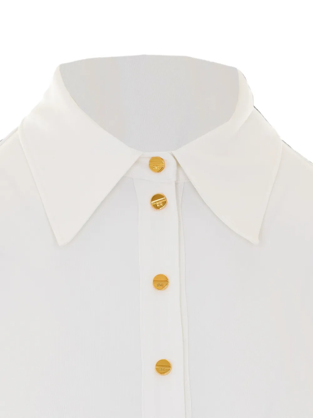 Elisabetta Franchi Button-up romper Wit