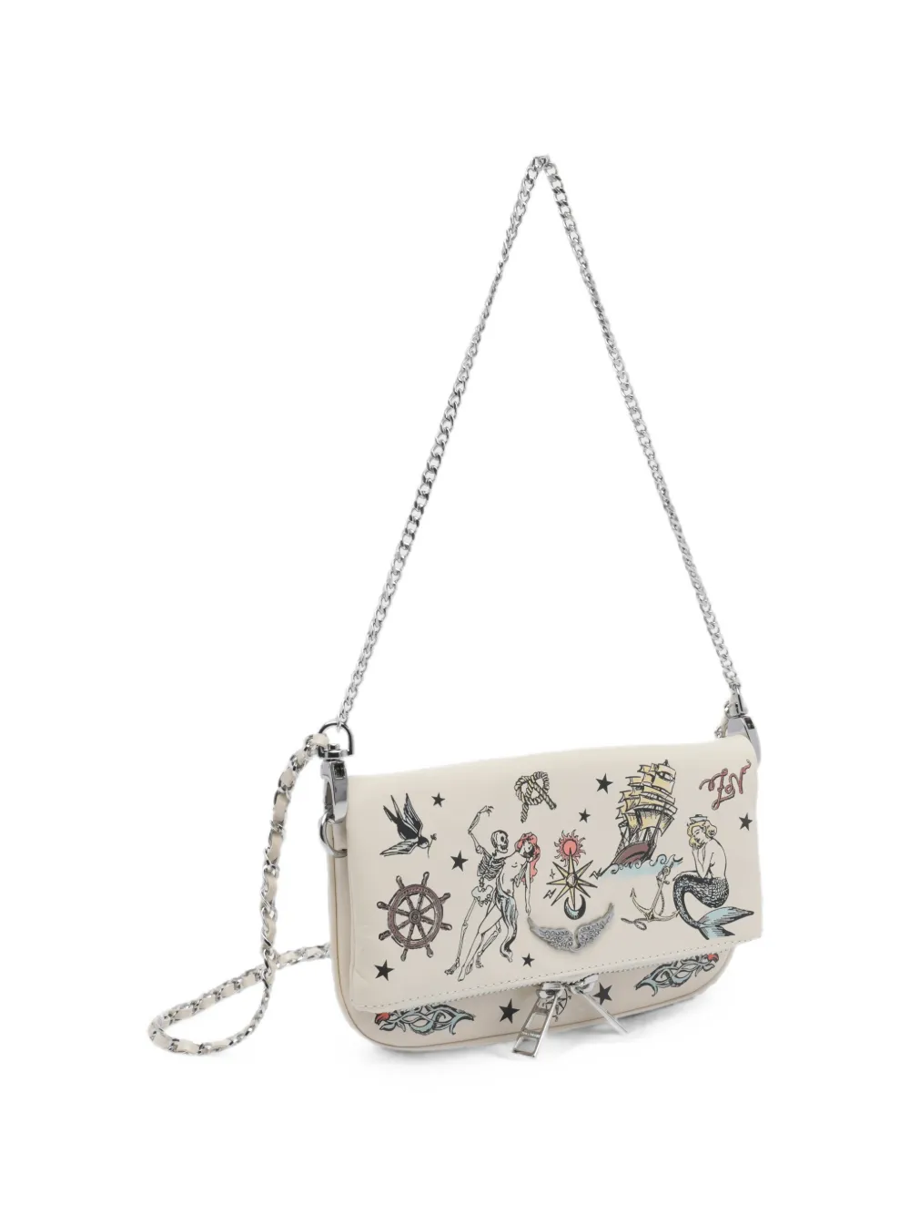 Zadig&Voltaire Rock Mini Tattoo clutch Beige