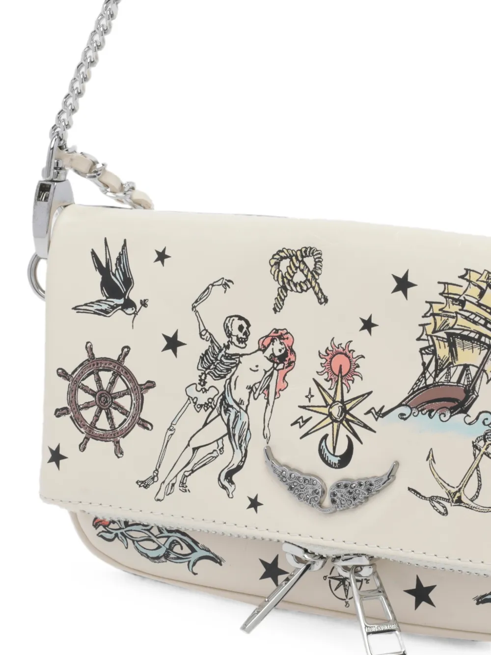 Zadig&Voltaire Rock Mini Tattoo clutch Beige