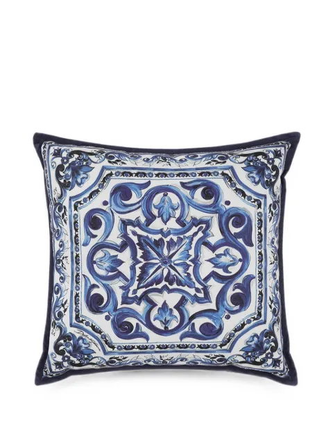 Dolce & Gabbana Casa Maiolica-print outdoor cushion