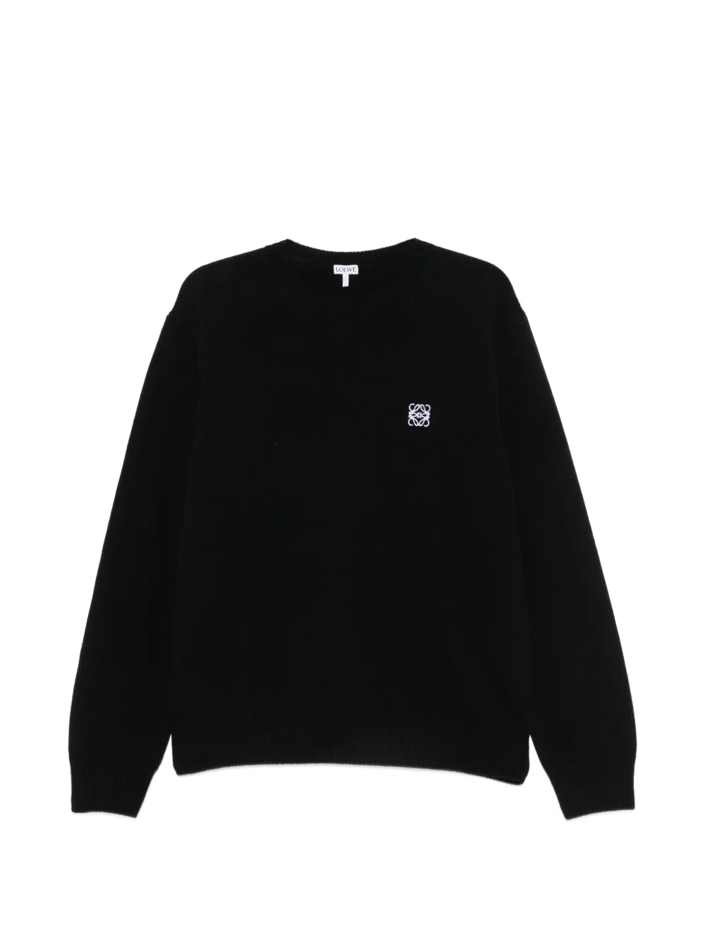 LOEWE anagram-embroidered sweater - Nero