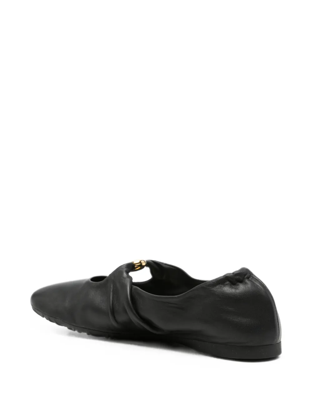 LOEWE Pebble soft leather ballet flats Zwart