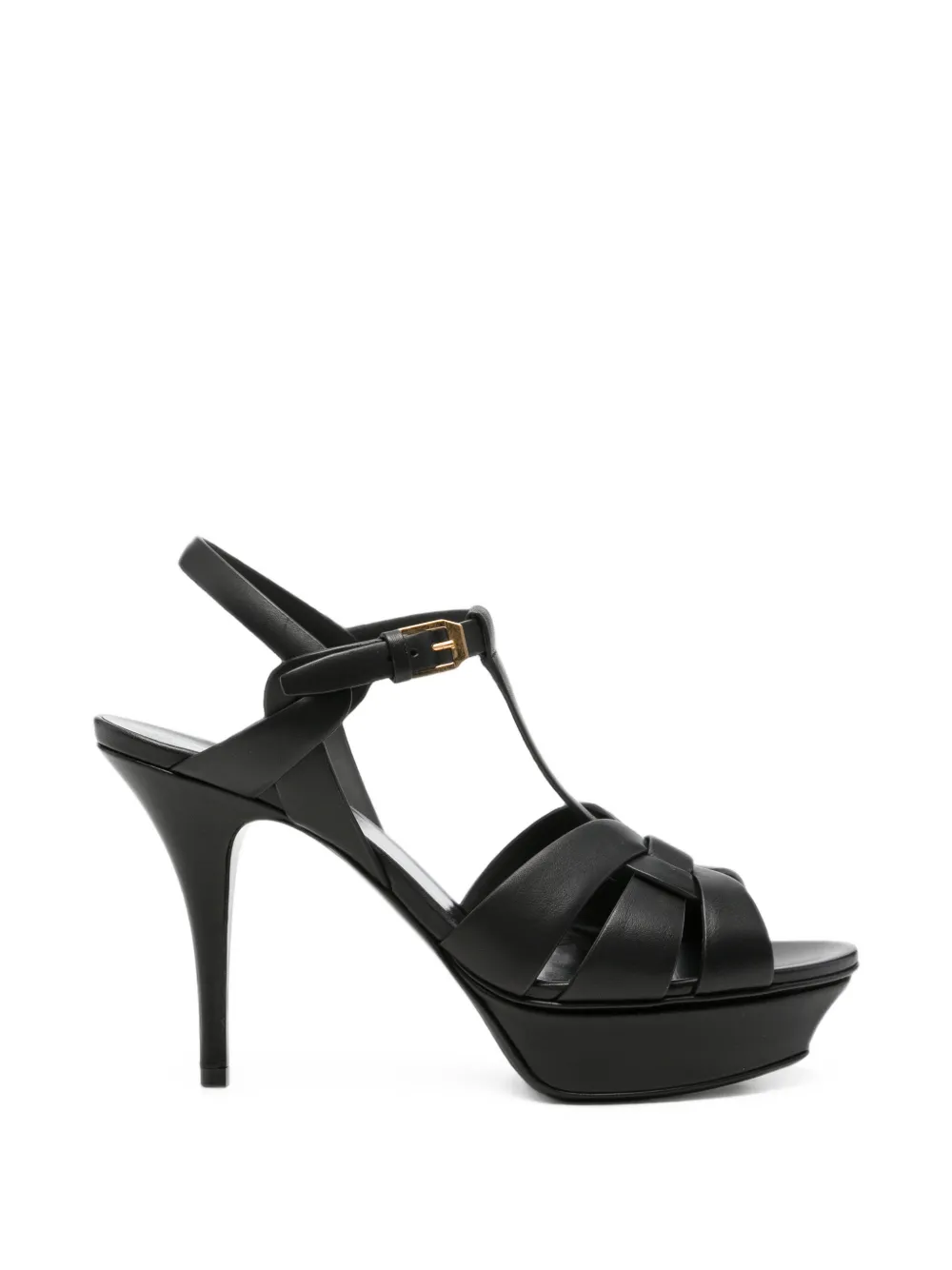 Saint Laurent Tribute platform sandals Zwart