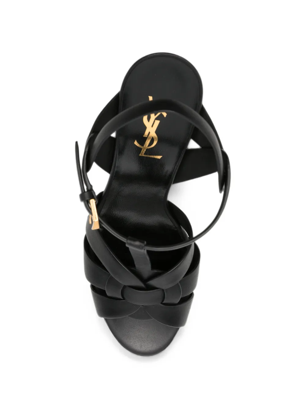 Saint Laurent Tribute platform sandals Zwart