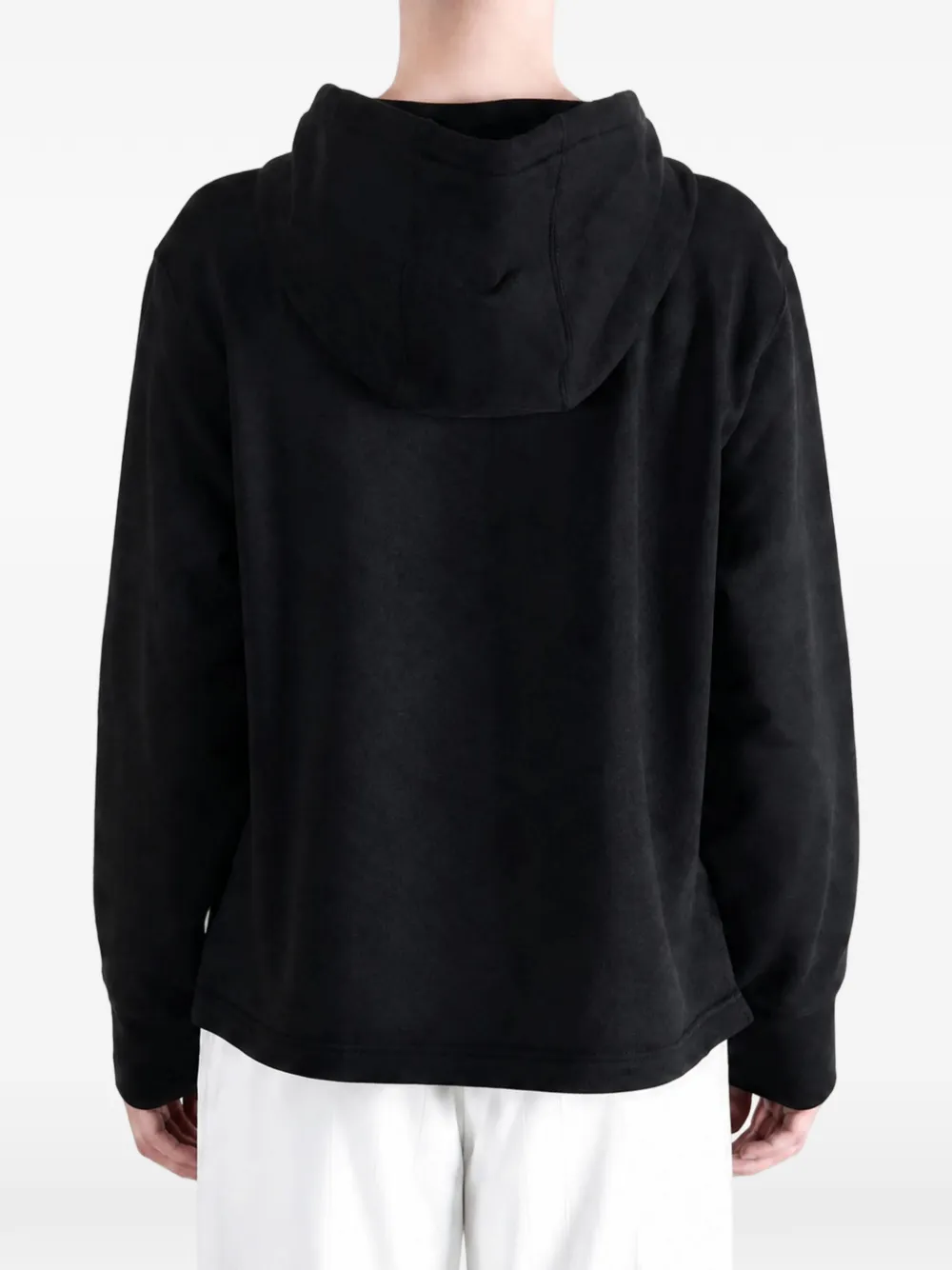 Burberry Katoenen hoodie met Check-label en rits Zwart